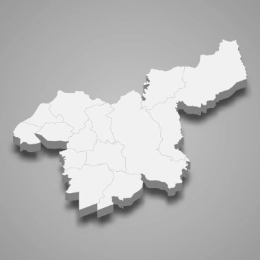 Saraburi, Tayland 'da bir şehirdir. Vektör illüstrasyonu