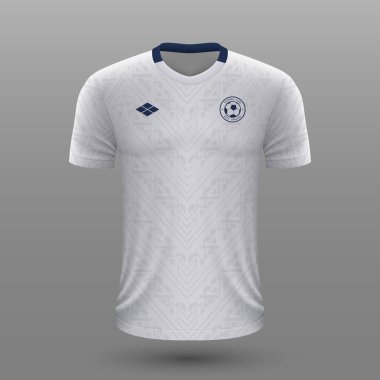 Gerçekçi futbol gömleği 2020, İtalya futbol takımı için forma şablonu.