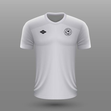Gerçekçi futbol tişörtü 2020, Japonya futbol takımı için forma şablonu.