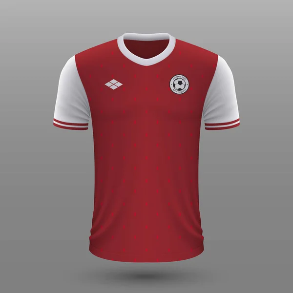 Camicia Calcio Realistica 2020 Modello Maglia Casalinga Austriaca Kit Calcio — Vettoriale Stock