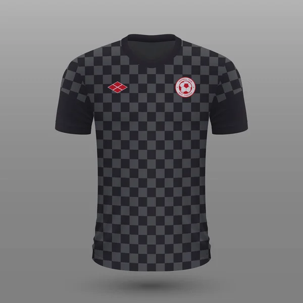 Chemise Réaliste Football 2020 Croatie Loin Modèle Maillot Pour Kit — Image vectorielle