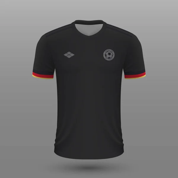 Camicia Calcio Realistica 2020 Modello Maglia Tedesca Kit Calcio — Vettoriale Stock