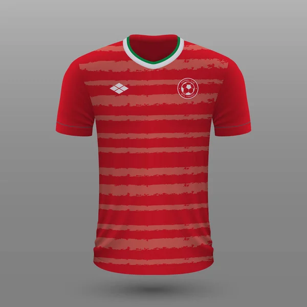 Realistisk Fotbollströja 2020 Ungern Hem Jersey Mall För Fotboll Kit — Stock vektor