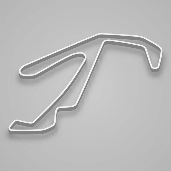 モータースポーツや自動運転のためのミサノ回路 サンマリノグランプリレーストラック — ストックベクタ