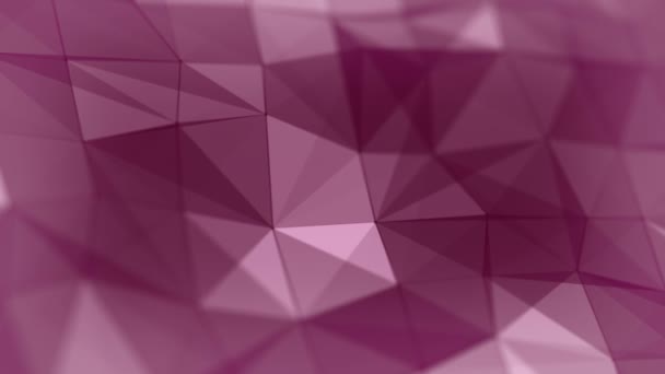 Abstracte driehoek geometrische roze kleur achtergrond lus — Stockvideo