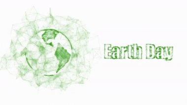 Dünya günü 4k Globe Earth Spinning animasyonlu döngü