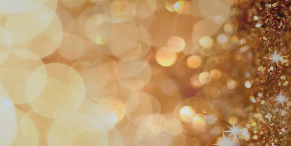 Weihnachtlicher Hintergrund Goldener Urlaub Abstrakter Glitzerhintergrund Mit Blinkenden Sternen Verschwommenes — Stockfoto