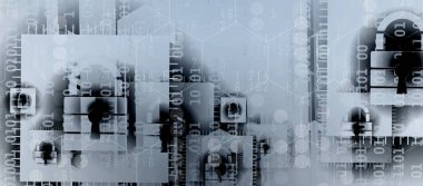 Teknoloji güvenlik kavramı. Modern güvenlik dijital arka plan. Koruma sistemi