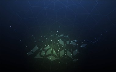 Neural ağ kavramı. Hücreleri bağlantıları ile bağlı. Yüksek teknoloji işlemi. Fütüristik arka plan