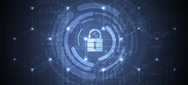 Kiberbiztonság Információ Vagy Hálózatvédelem Jövőbeli Informatikai Webes Szolgáltatások Üzleti Internetes — Stock Vector