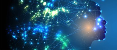 Yapay zeka. İş için teknoloji web arka plan. Sanal kavramı