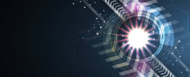 Soyut yapay zeka. Teknoloji web arka plan. Sanal kavramı