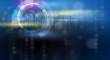 Soyut teknoloji geçmişi. Geometrik şekillerle geleceksel teknoloji arayüzü