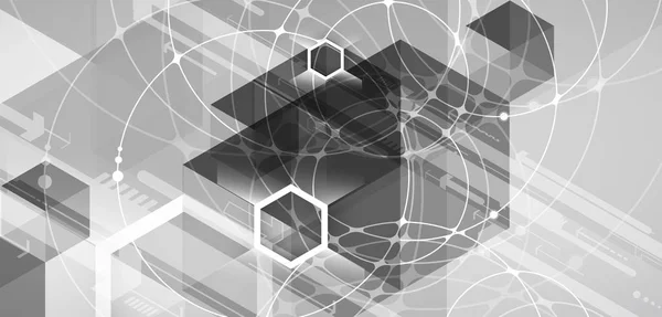 Abstract Hexagon Background Technology Poligonal Design Digital Futuristic Minimalism Vector — Stock Vector