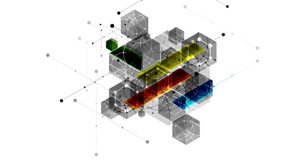 Abstrakt Hexagon Bakgrund Teknologi Poligonal Design Digital Futuristisk Minimalism Vektor — Stock vektor