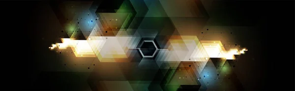 Абстрактный Шестиугольник Технологический Полигональный Дизайн Цифровой Футуристический Минимализм Вектор — стоковый вектор