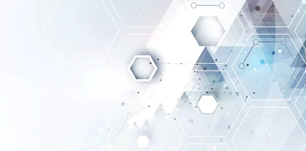 Abstract Hexagon Background Technology Poligonal Design Digital Futuristic Minimalism Vector — Stock Vector