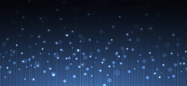 Soyut teknoloji geçmişi. Geometrik şekillerle geleceksel teknoloji arayüzü