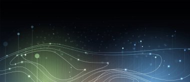 Soyut teknoloji geçmişi. Geometrik şekillerle geleceksel teknoloji arayüzü