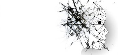 Yapay zeka kavramsal teknoloji Illustration. Fütüristik arka plan