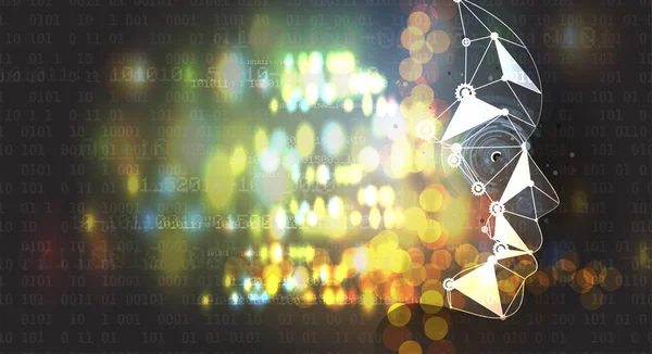 Yapay zeka kavramsal teknoloji Illustration. Fütüristik arka plan