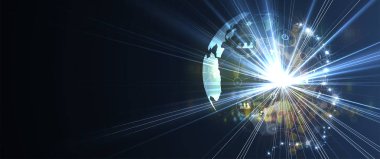 Yapay zeka kavramsal teknoloji Illustration. Fütüristik arka plan