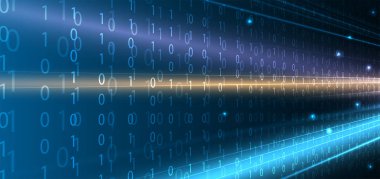 İkili kod baytını ağ üzerinden çalıştırın. Soyut fütüristik te