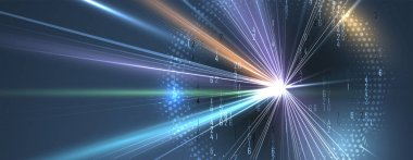 İkili kod baytını ağ üzerinden çalıştırın. Soyut fütüristik te