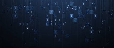 İkili kod baytını ağ üzerinden çalıştırın. Soyut fütüristik te