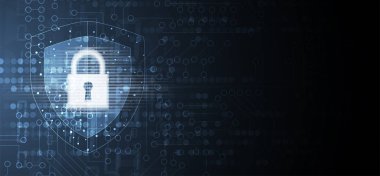 Cybersecurity ve bilgi veya ağ koruması. Gelecekteki teknoloji