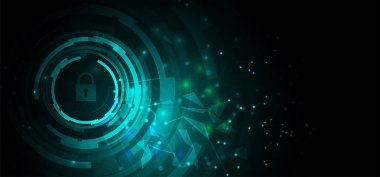 Cybersecurity ve bilgi veya ağ koruması. Gelecekteki teknoloji