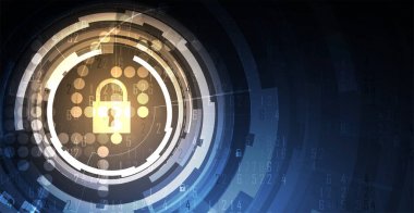 Cybersecurity ve bilgi veya ağ koruması. Gelecekteki teknoloji