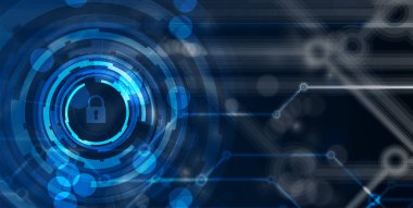 Cybersecurity ve bilgi veya ağ koruması. Gelecekteki teknoloji