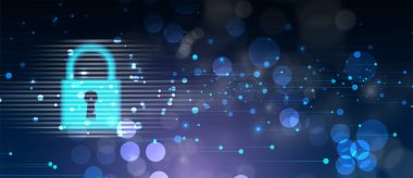 Cybersecurity ve bilgi veya ağ koruması. Gelecekteki teknoloji