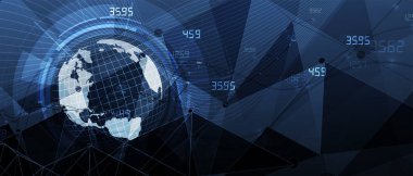  Grafik ile soyut finans ve iş arka planı