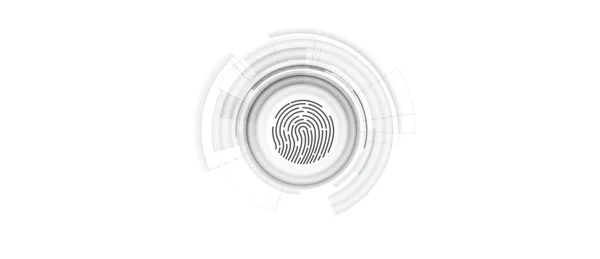 抽象的な指紋技術ビジネスの背景。回路秒 — ストックベクタ
