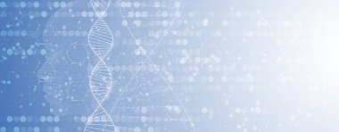 Soyut DNA teknolojisi. Bilim tıp kavramı. Fütüristik bac