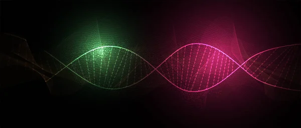 Soyut DNA teknolojisi. Bilim tıp kavramı. Fütüristik bac — Stok Vektör