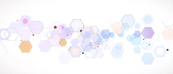 Abstract hexagon background. Technology poligonal design. Digita — Stock Vector