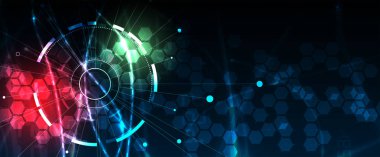 Soyut teknik arka plan. Fütüristik teknoloji arabirimi