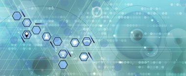 Soyut teknik arka plan. Fütüristik teknoloji arabirimi