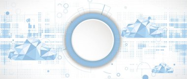 Bulut teknolojisi. Entegre dijital web konsepti arka planı