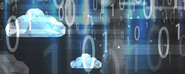 Bulut teknolojisi. Entegre dijital web konsepti arka planı