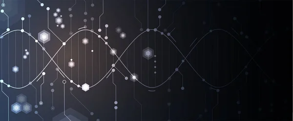 Абстрактная технология ДНК. Научная медицинская концепция. Футуристический бак — стоковый вектор