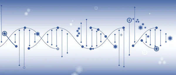 Tecnología de ADN abstracta. Concepto médico científico. Bac futurista — Vector de stock