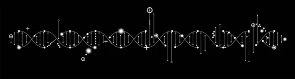 추상 DNA 기술. 과학 의학 개념. 미래 지향적 인 바그 — 스톡 벡터