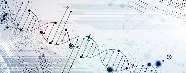 Tecnología de ADN abstracta. Concepto médico científico. Bac futurista — Vector de stock