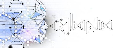 Soyut yapay zeka Dna teknolojisi. Bilim ve sok