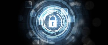 iş backgr için internet dijital güvenlik teknolojisi kavramı