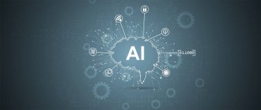 Yapay zeka teknolojisi kavramsal çizimi